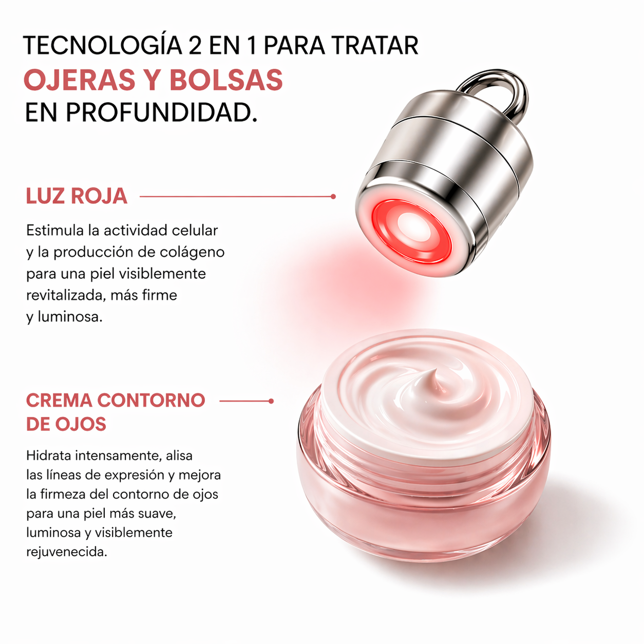 CREMA DE LUZ ROJA PARA EL CONTORNO DE OJOS - YCZ