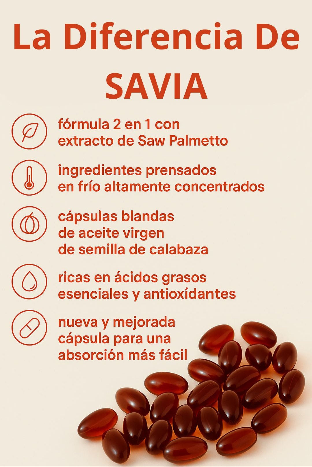Cápsulas Blandas De Aceite De Semilla De Calabaza- Savia